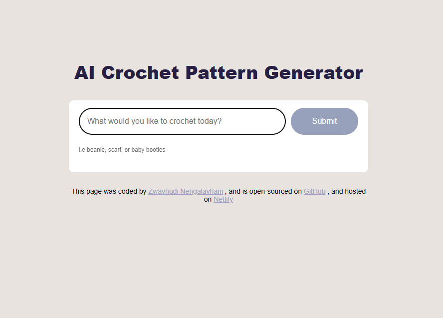 crochet pattern generator screenshot